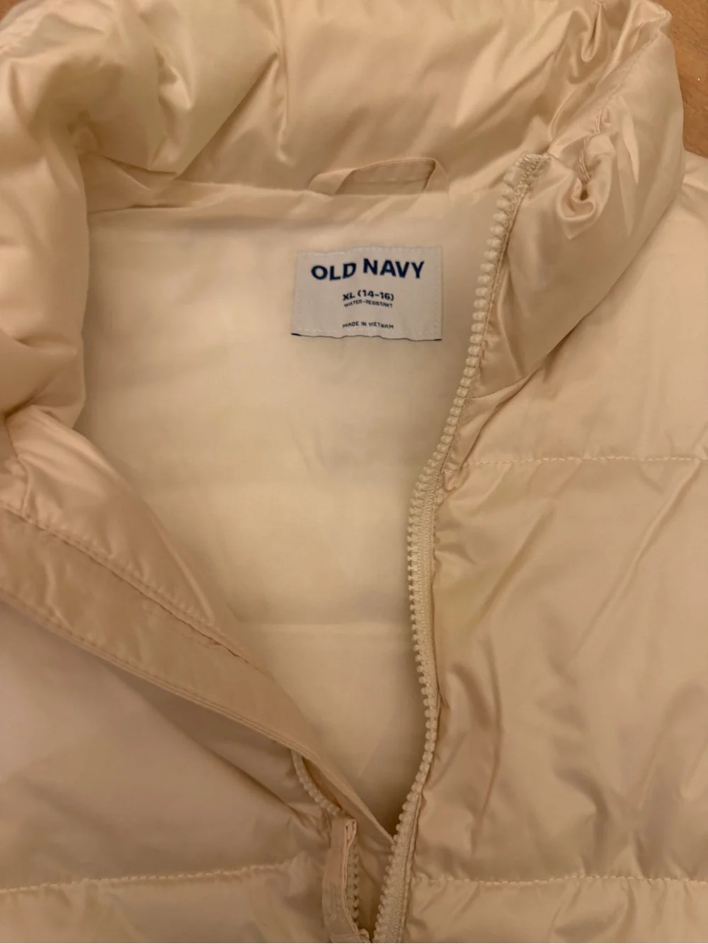 Old Navy Cream Quilted Puffer Vest for Kids